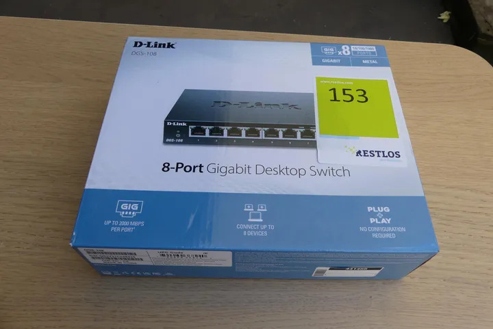 D-Link 8-Port Gigabit Desktop Switch Modell: DGS-108